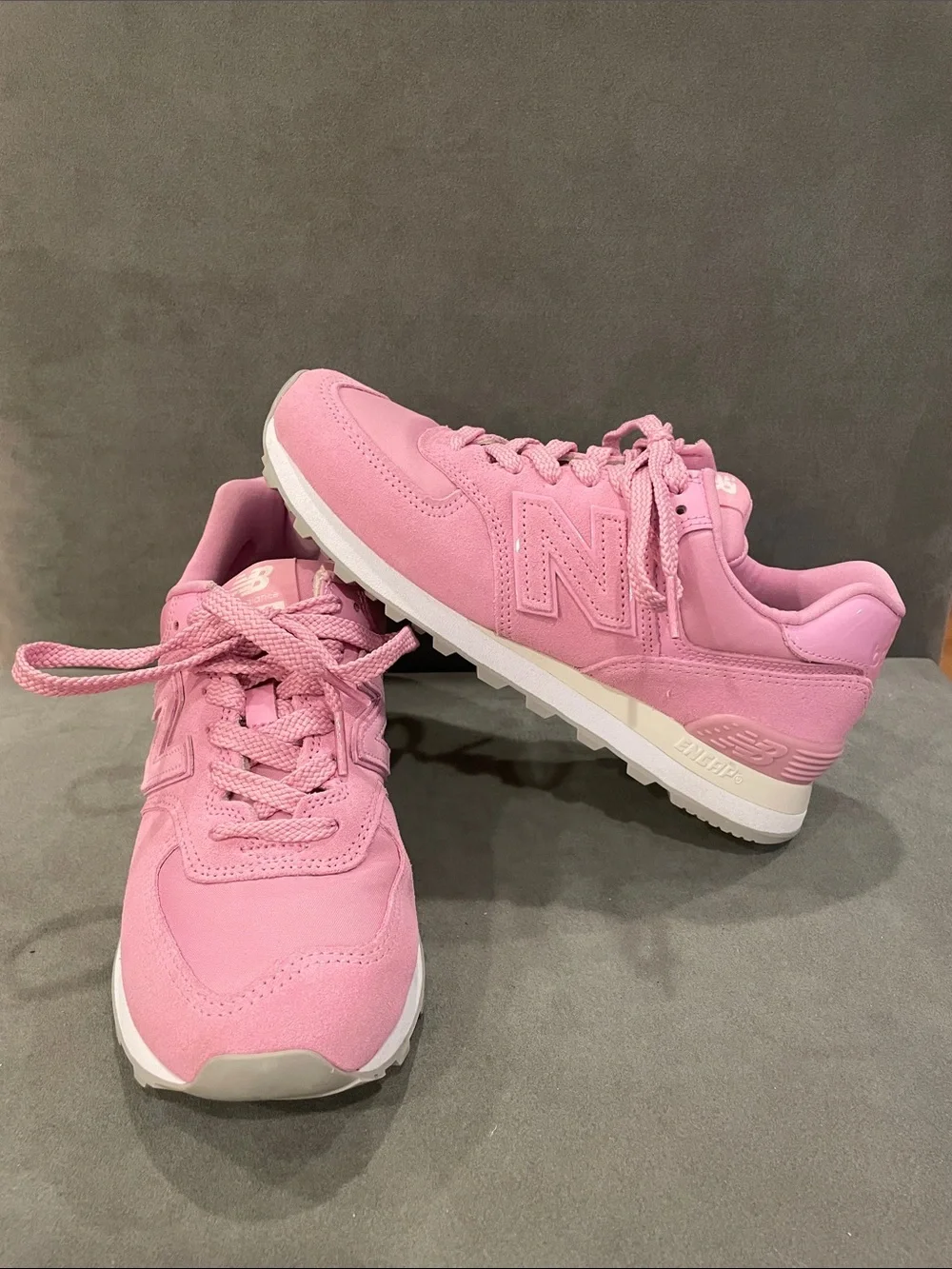New Balance 574 Pink Sneakers Women’s 7.5 Encap Athletic Trainers Running Shoes